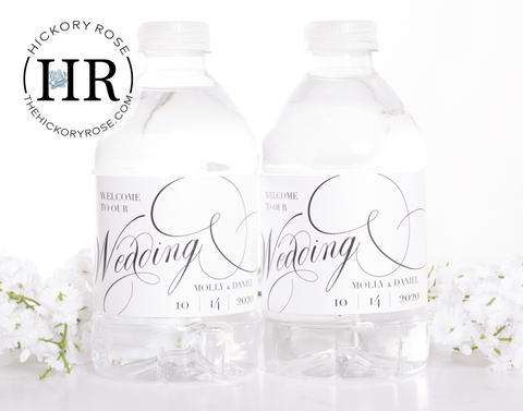 Wedding Script | Water Bottle Labels